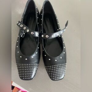 EUC Design Concept Studio | Leather Studded Mary Jane Flats